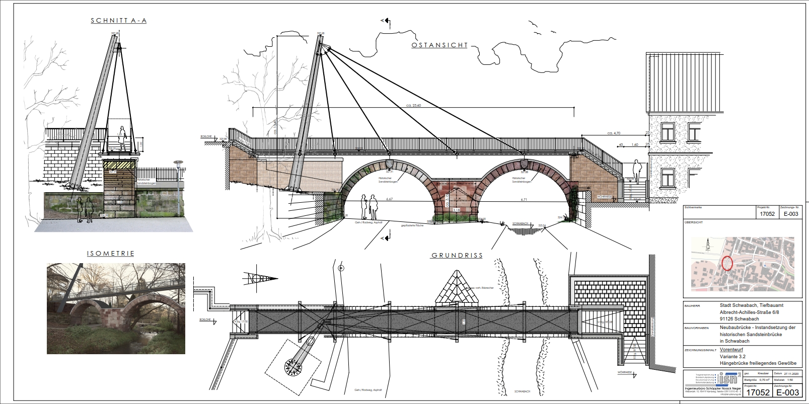 Entwurf 02: Hängebrücke und freiliegendes Gewölbe